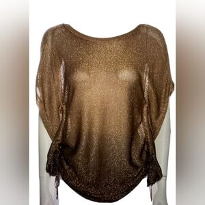 Michael Kors Gold Sheer Top